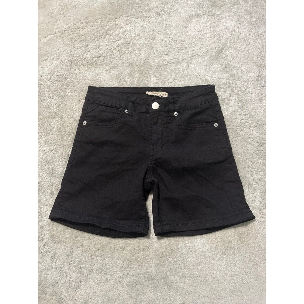 Girls shorts size 10 black midi basic back to school modest playwear Y2K girly